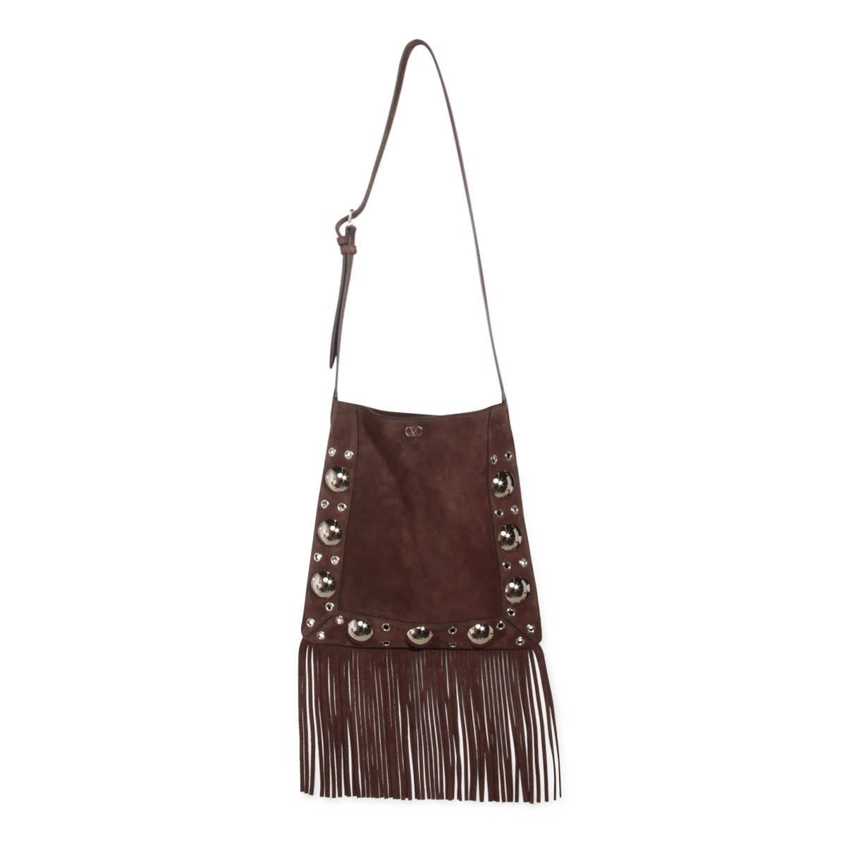 BROWN LEATHER CROSSBODY BAG
