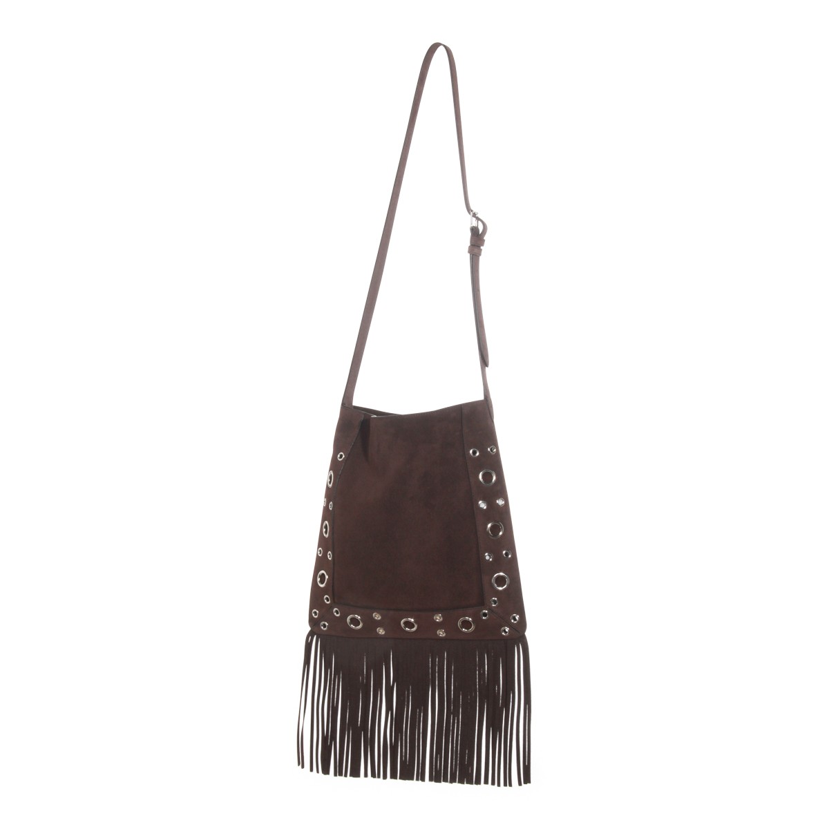 BROWN LEATHER CROSSBODY BAG