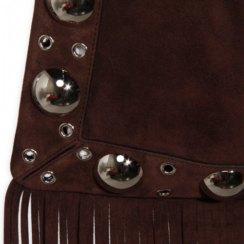 BROWN LEATHER CROSSBODY BAG