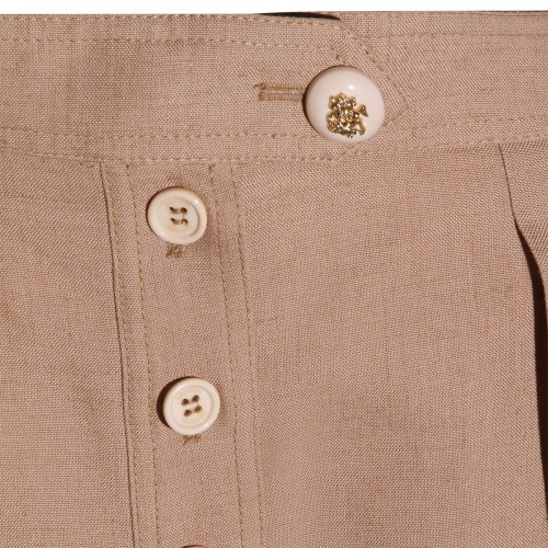 BEIGE COTTON SHORTS