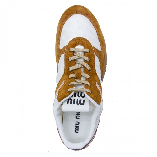 WHITE AND BROWN SNEAKERS