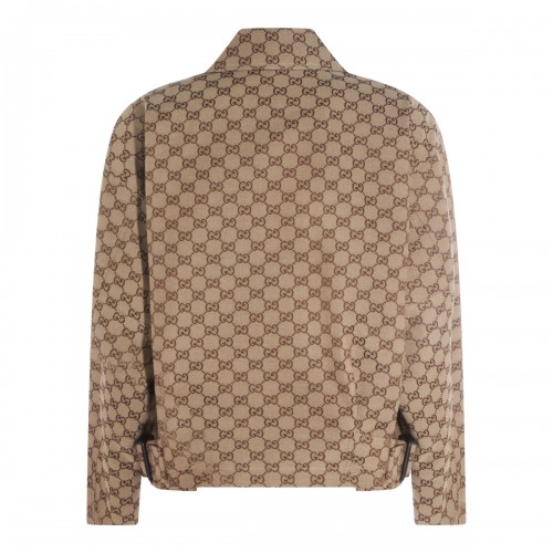 CAMEL COTTON CASUAL JACKET