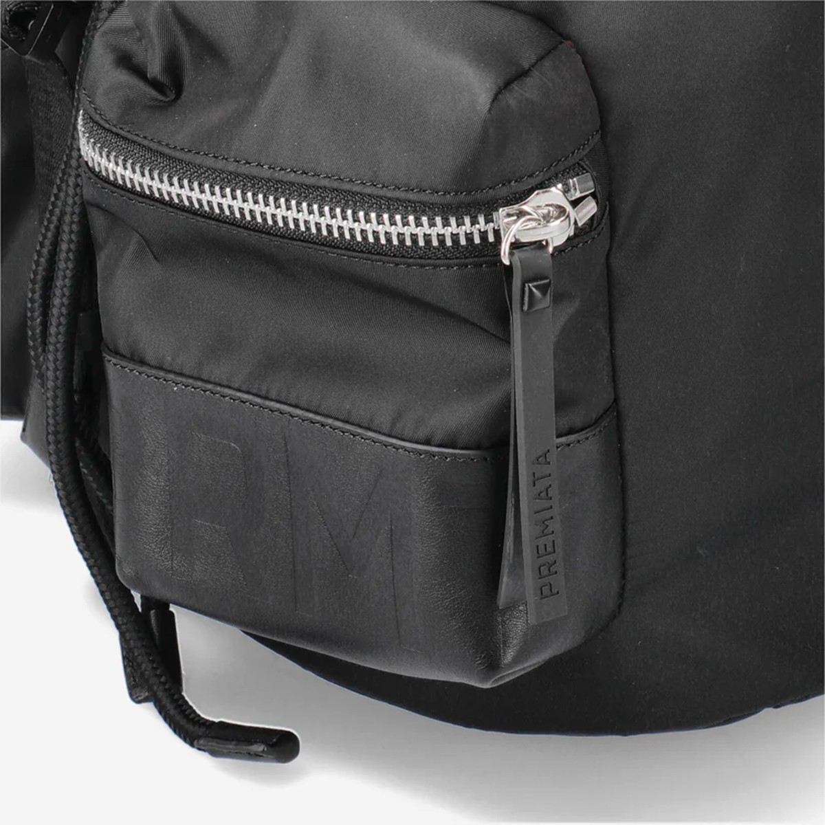BLACK NYLON BACKPACK