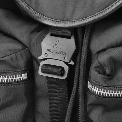 BLACK NYLON BACKPACK