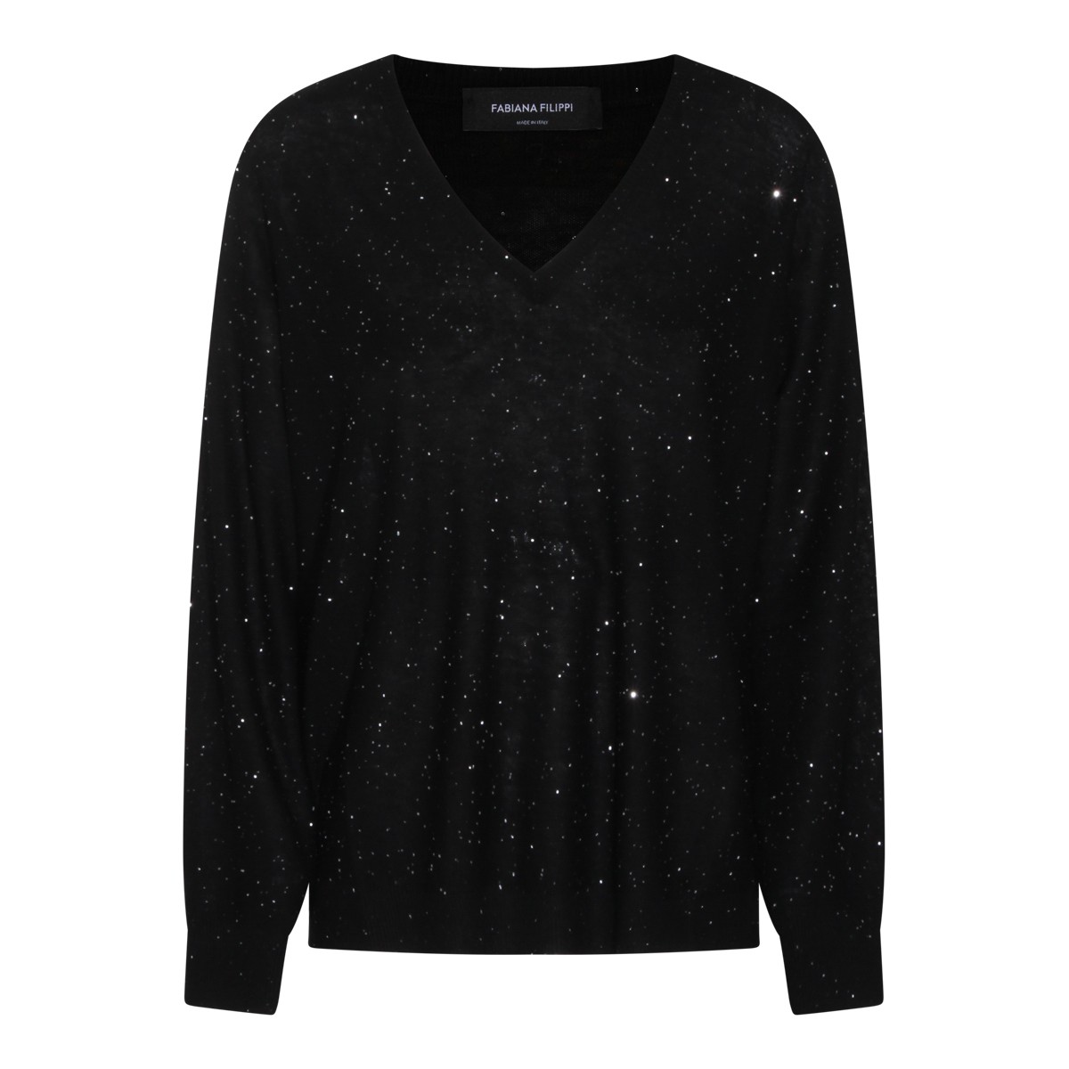 BLACK WOOL KNITWEAR