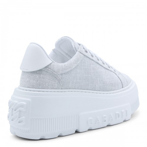 GREY LEATHER NEXUS SOLAR ECLIPSE SNEAKERS