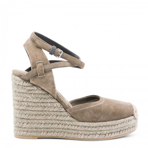BEIGE LEATHER ESPADRILLAS