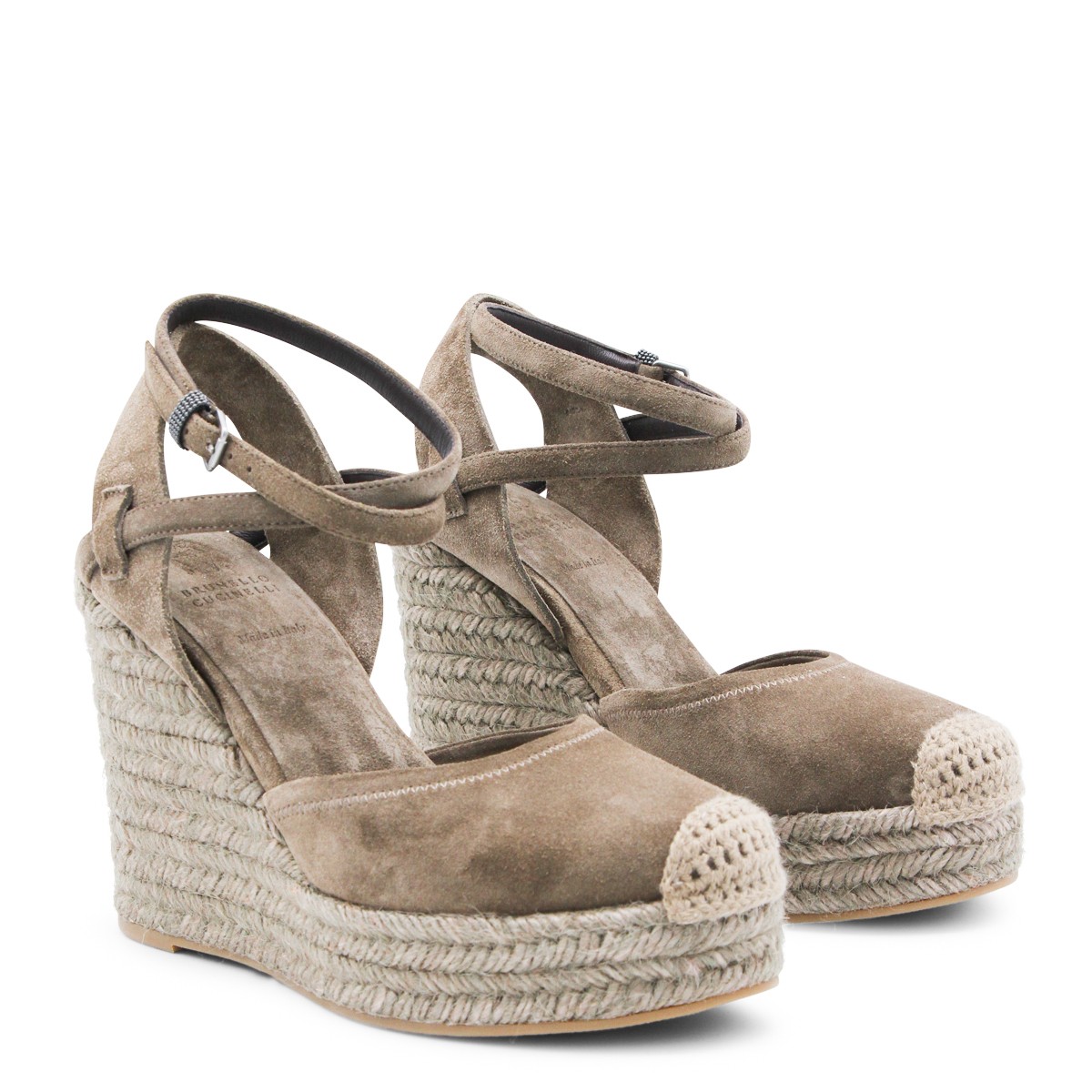 BEIGE LEATHER ESPADRILLAS