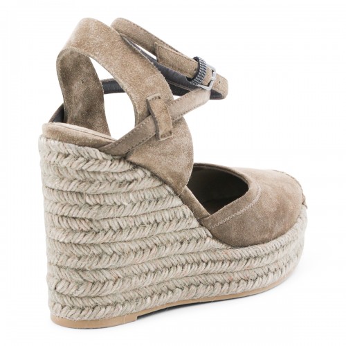 BEIGE LEATHER ESPADRILLAS