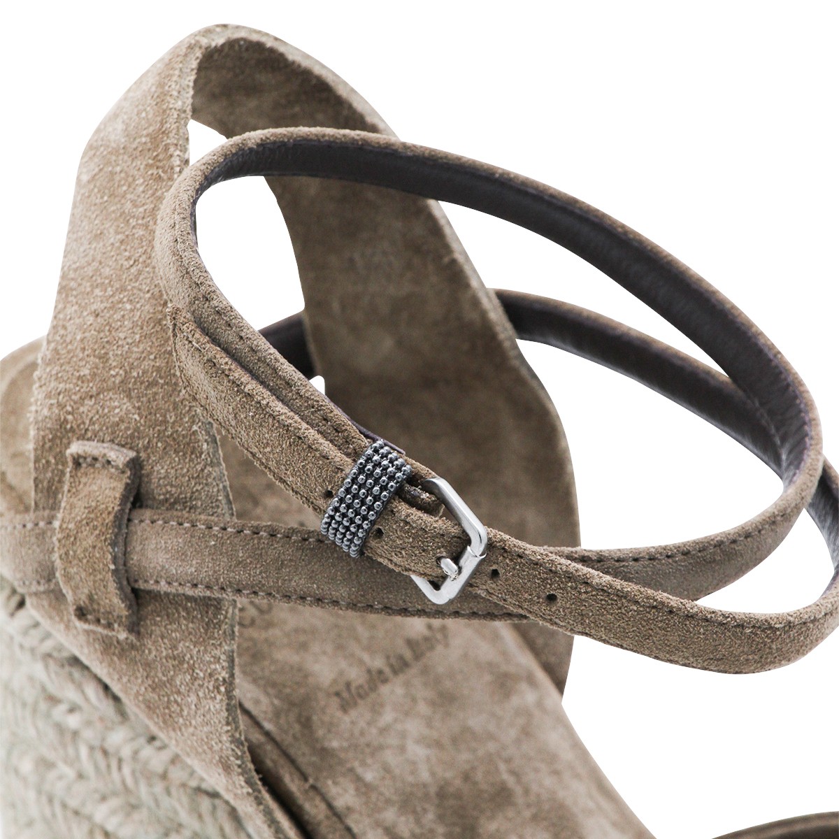BEIGE LEATHER ESPADRILLAS