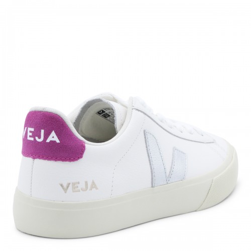 WHITE AND PURPLE CAMPO SNEAKERS