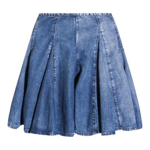 BLUE COTTON DENIM SKIRT