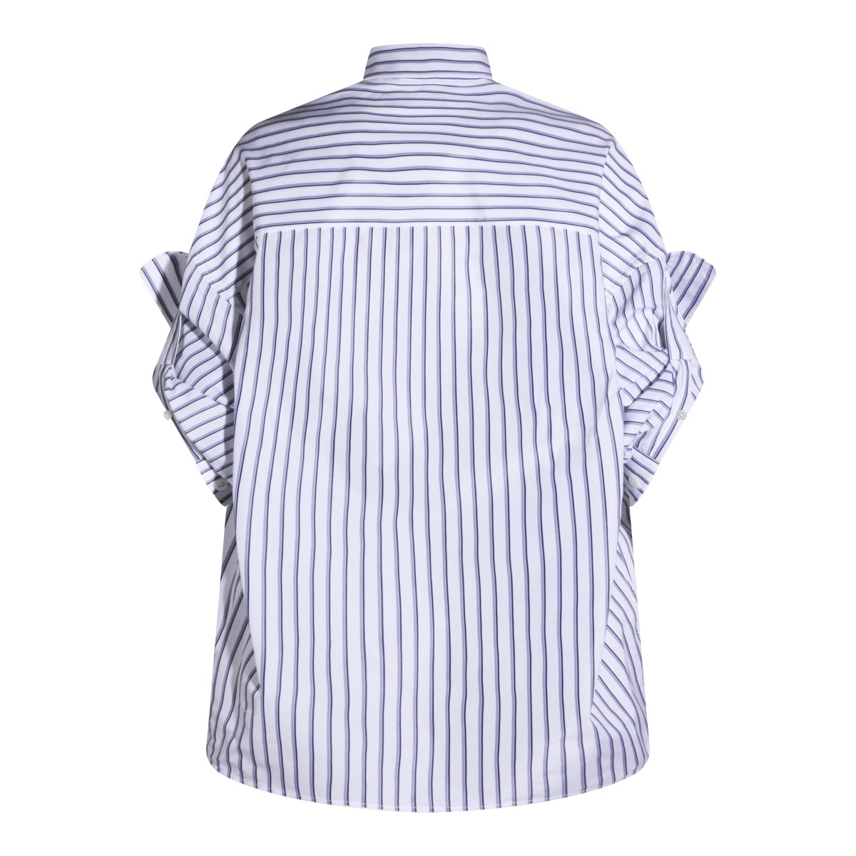 WHITE AND BLUE COTTON SHIRT