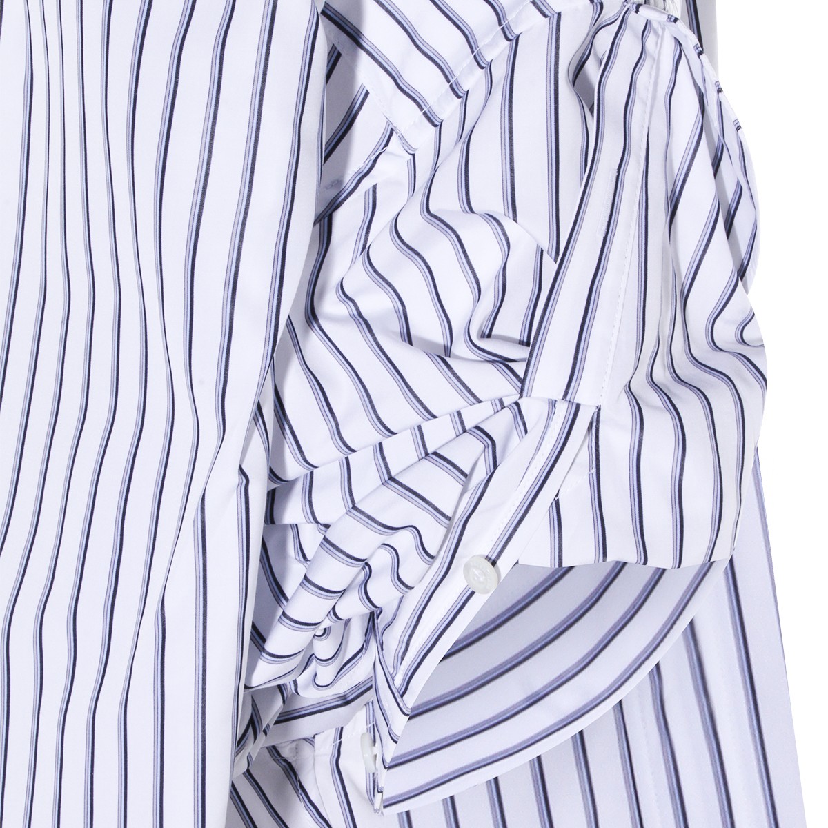 WHITE AND BLUE COTTON SHIRT