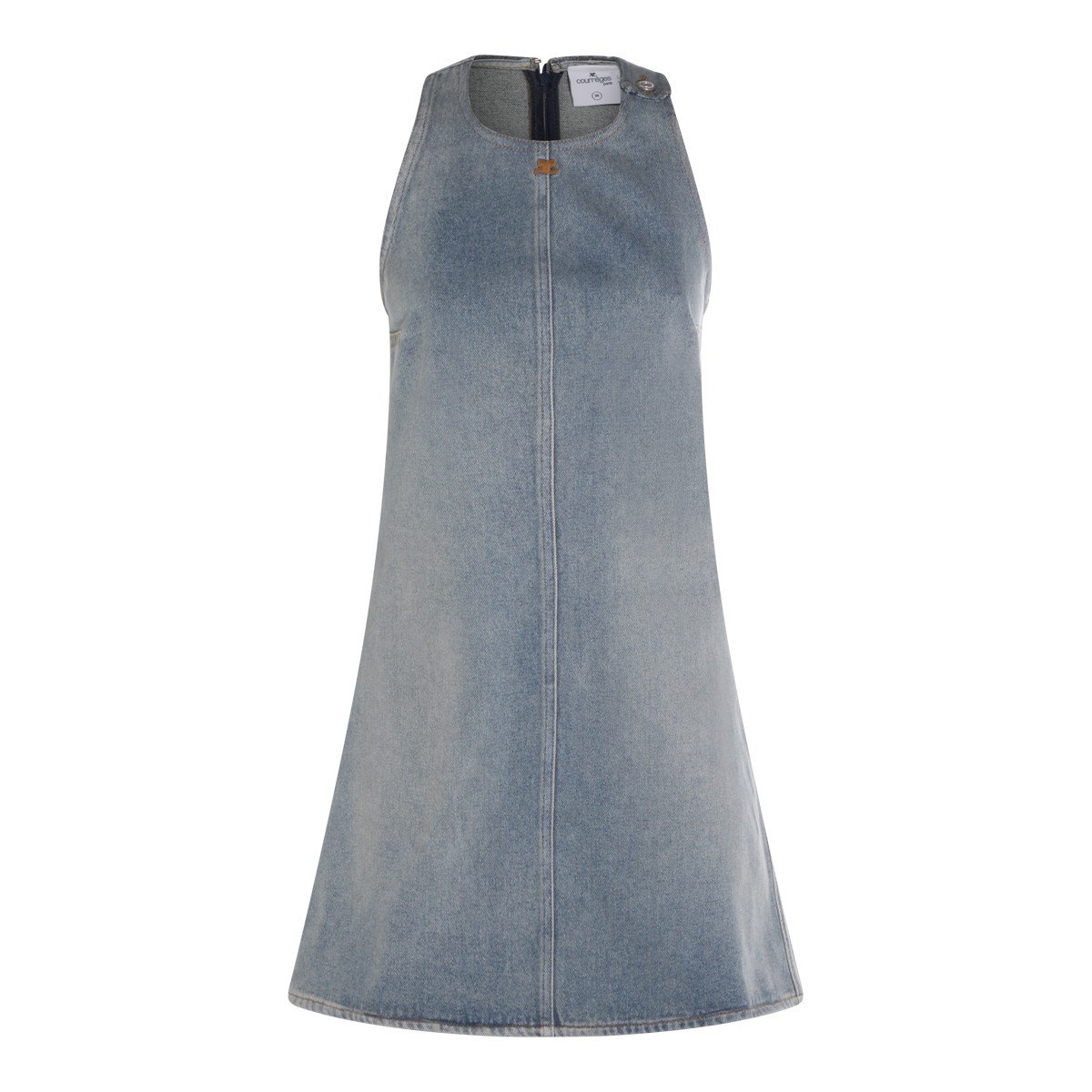 BLUE COTTON DENIM DRESS