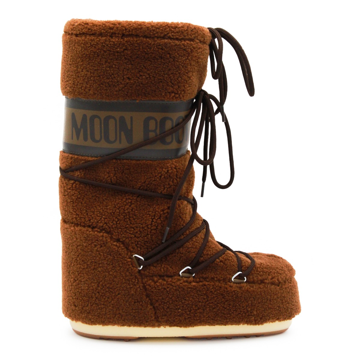 BROWN ICON FLEECE BOOTS