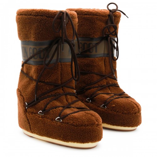 BROWN ICON FLEECE BOOTS 2