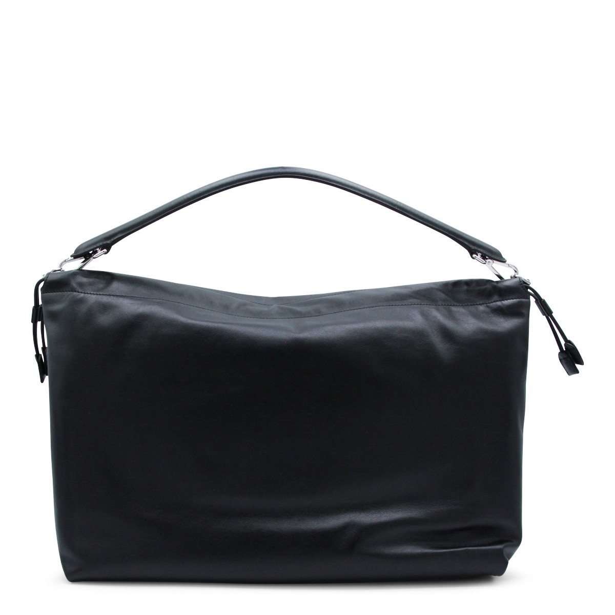 BLACK LEATHER MAMMA BAGUETTE BAG