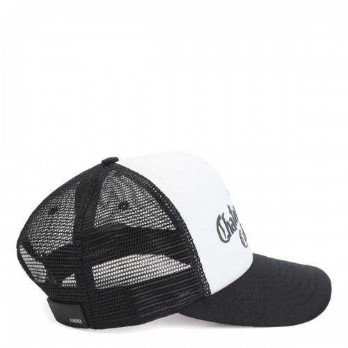 BLACK AND WHITE COTTON BASEBALL CAP