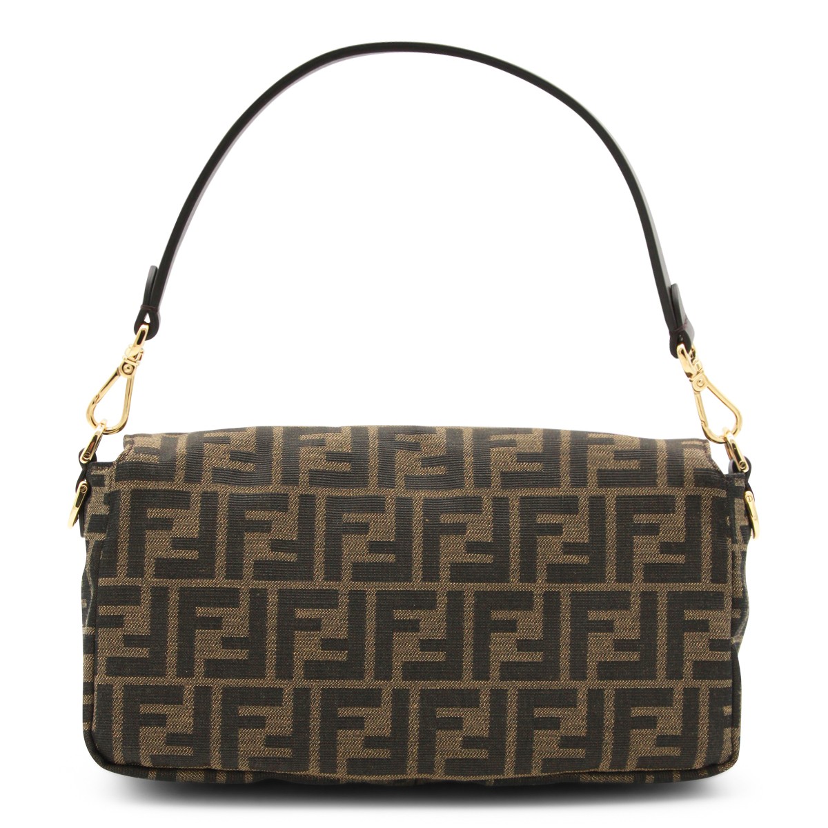 BROWN LEATHER BAGUETTE SHOULDER BAG