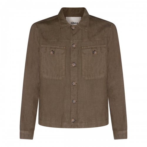 GREEN LINEN CASUAL JACKET