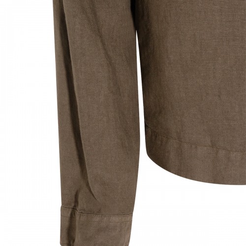 GREEN LINEN CASUAL JACKET