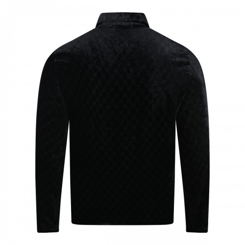 BLACK VISCOSE SILK BLEND SHIRT 2