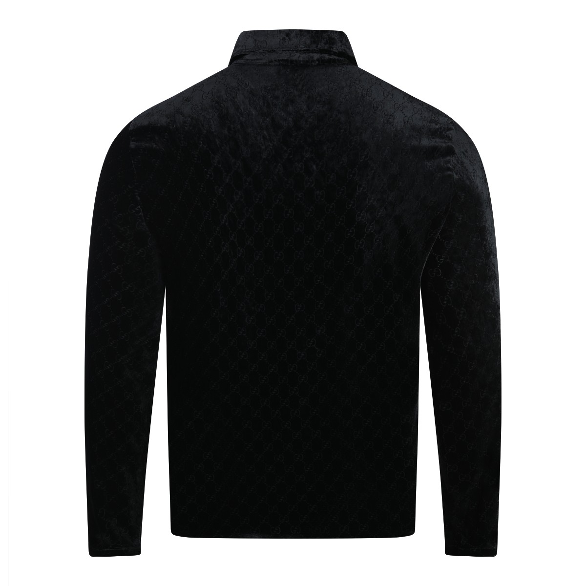 BLACK VISCOSE SILK BLEND SHIRT