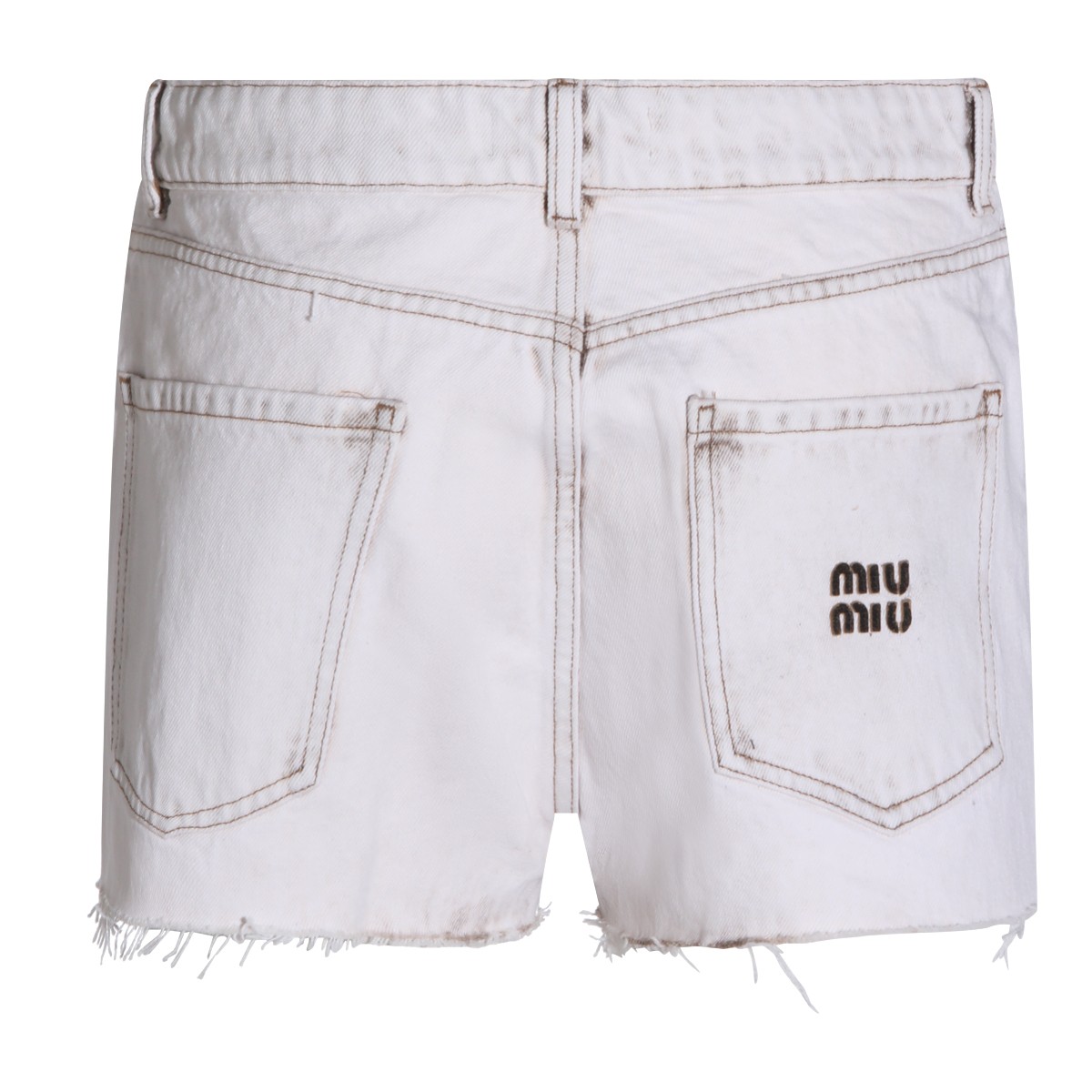 WHITE COTTON SHORTS