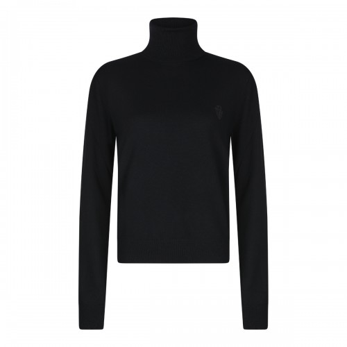 BLACK WOOL KNITWEAR