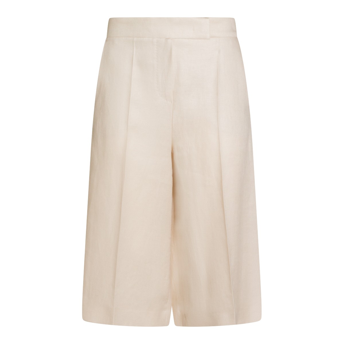BEIGE LINEN SHORTS