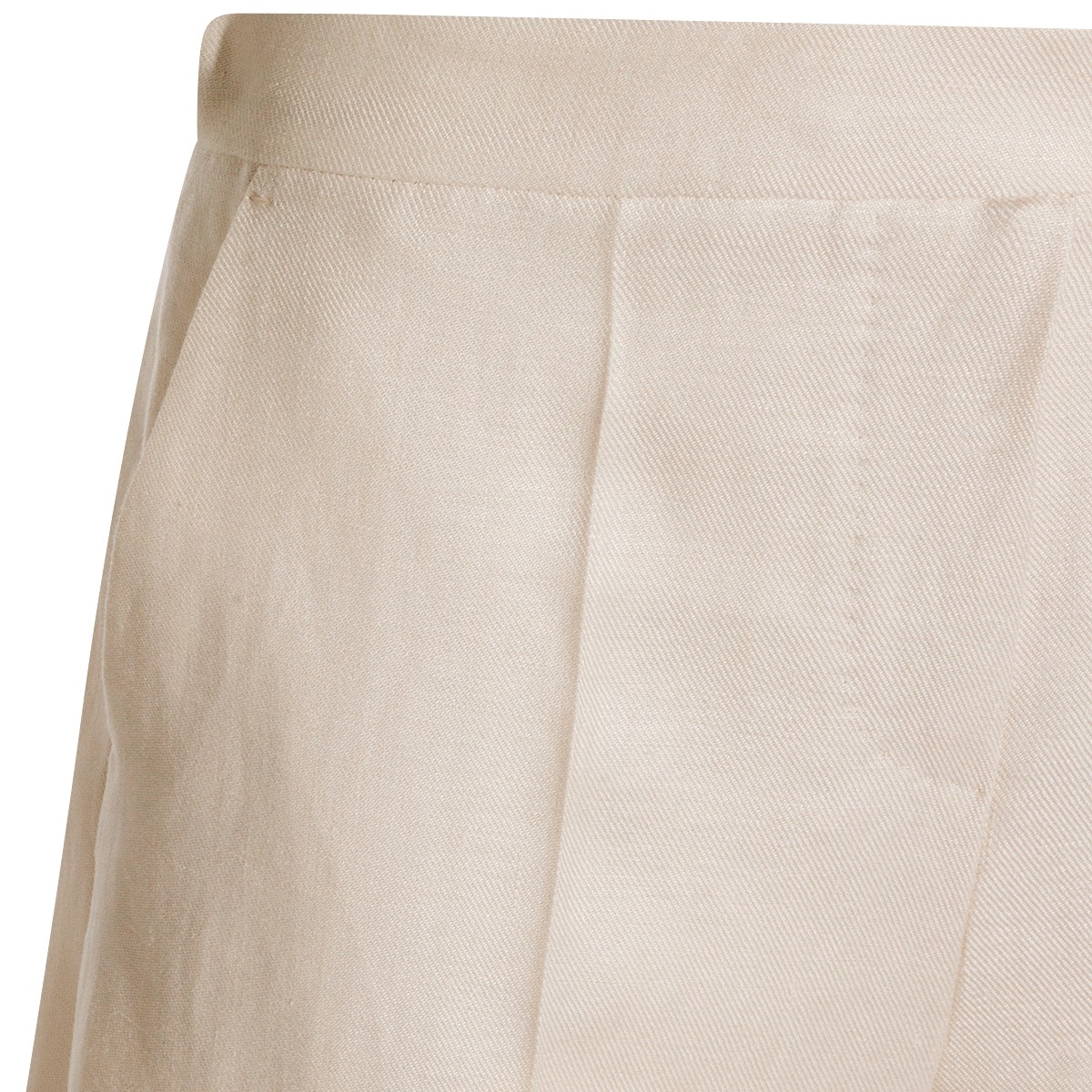 BEIGE LINEN SHORTS