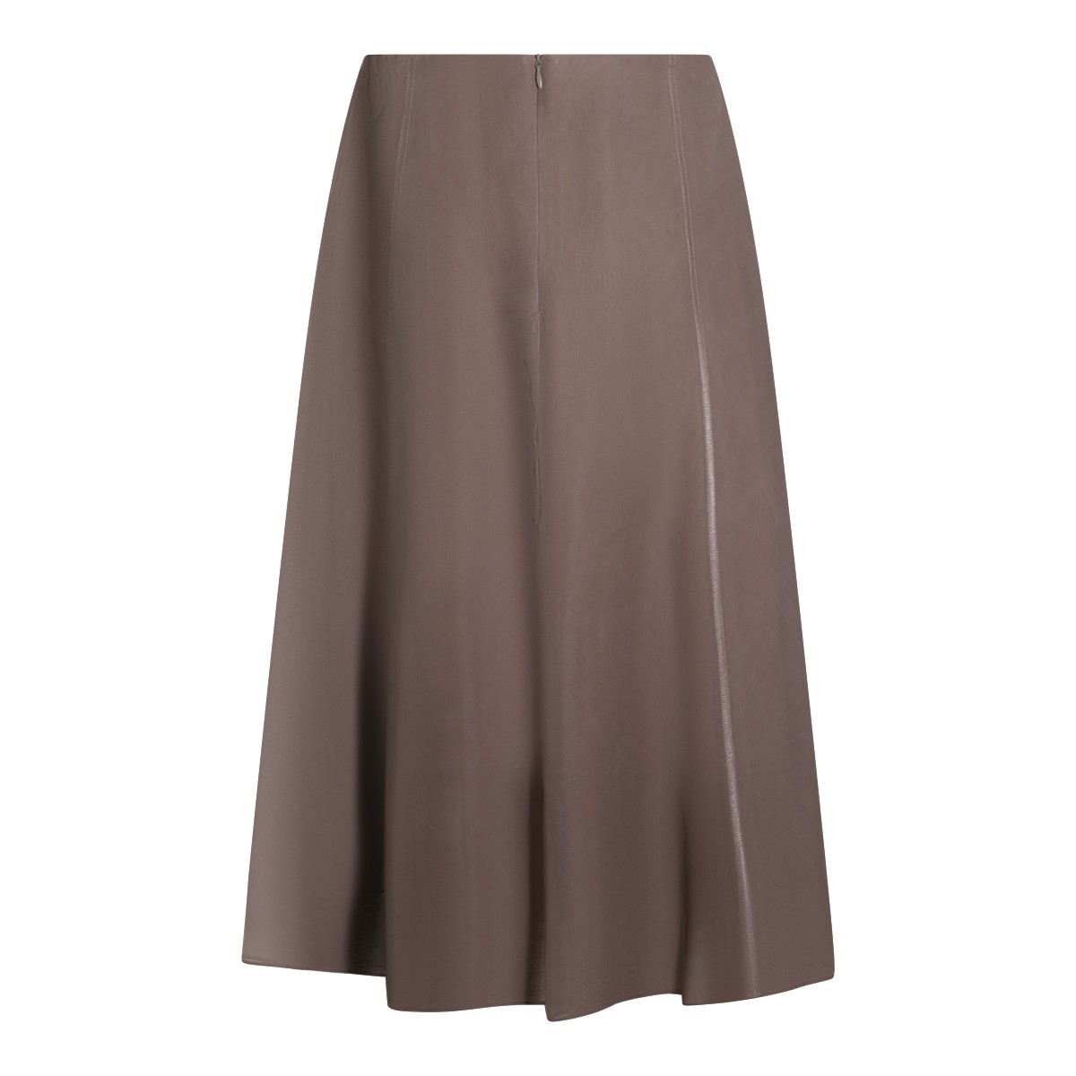 BROWN SILK SKIRT