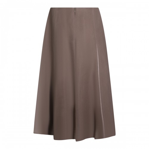 BROWN SILK SKIRT