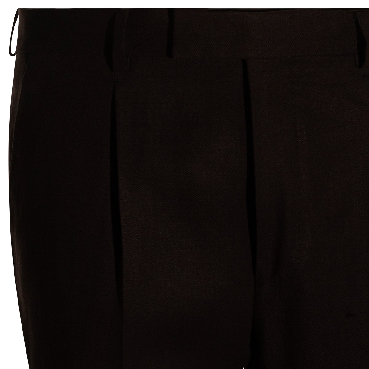 DARK BROWN LINEN PANTS