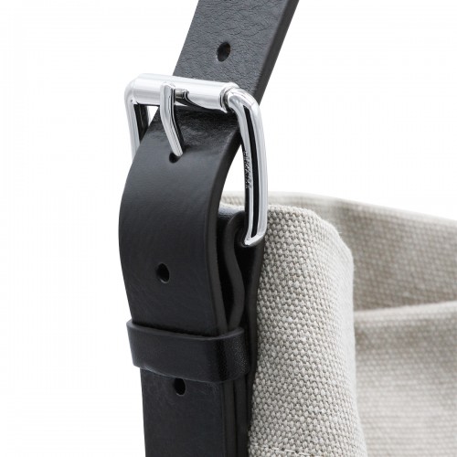 WHITE BELTED TOTE BAG