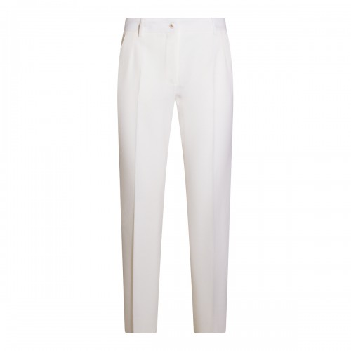 WHITE WOOL PANTS