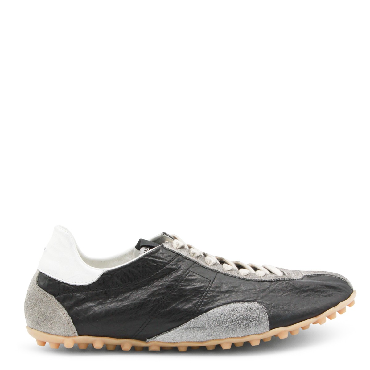 GREY LEATHER SNEAKERS