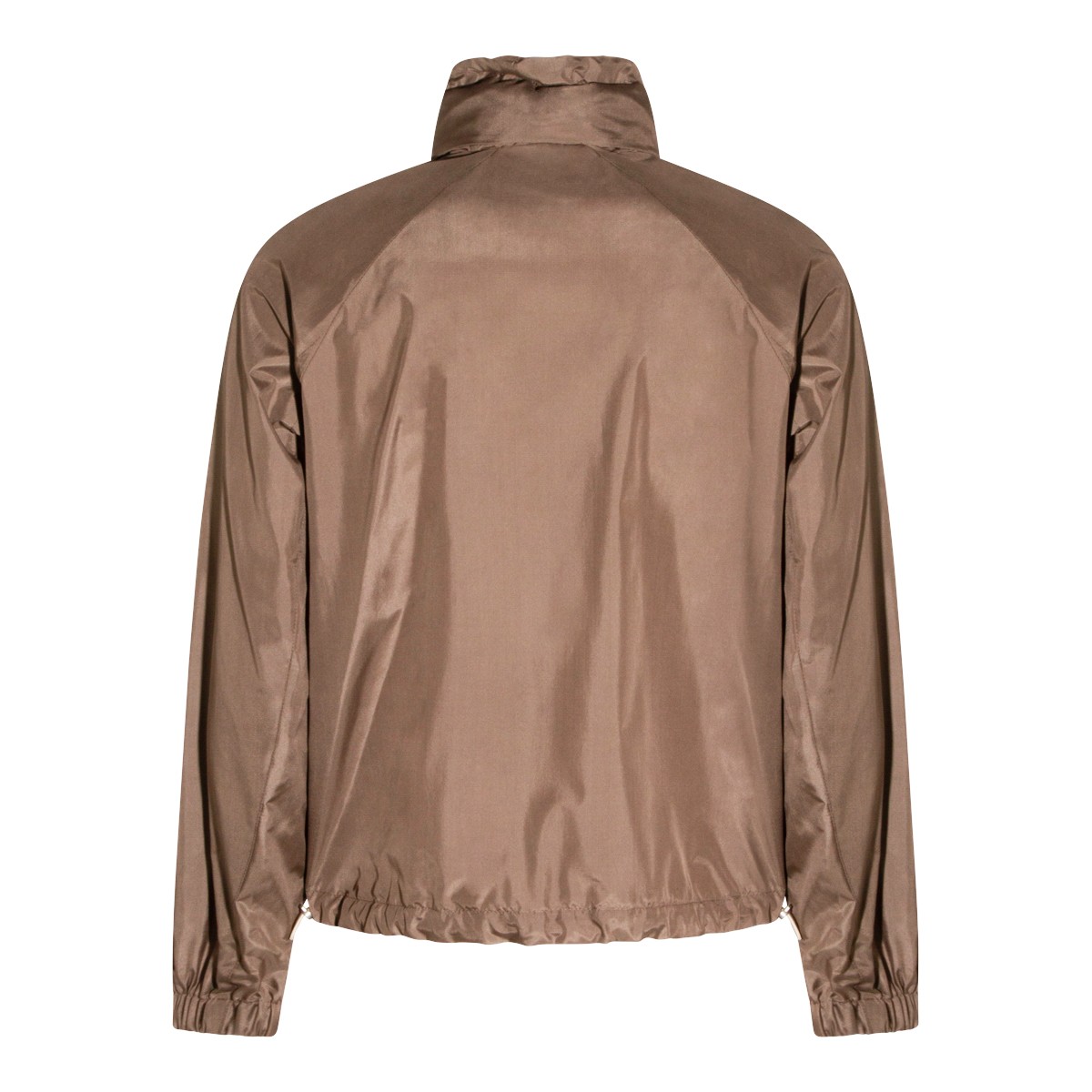 BROWN SILK CASUAL JACKET