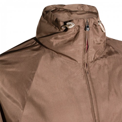 BROWN SILK CASUAL JACKET