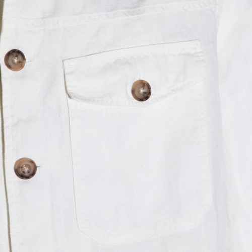 WHITE LINEN CASUAL JACKET