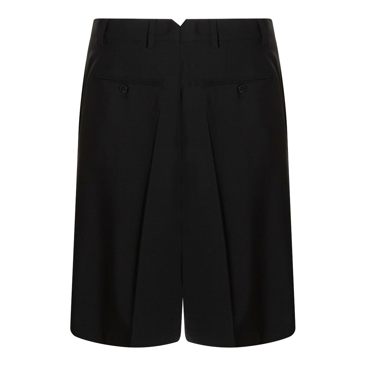 BLACK WOOL SHORT