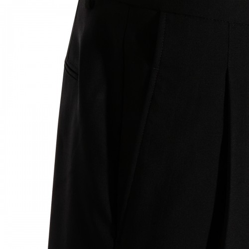 BLACK WOOL SHORT
