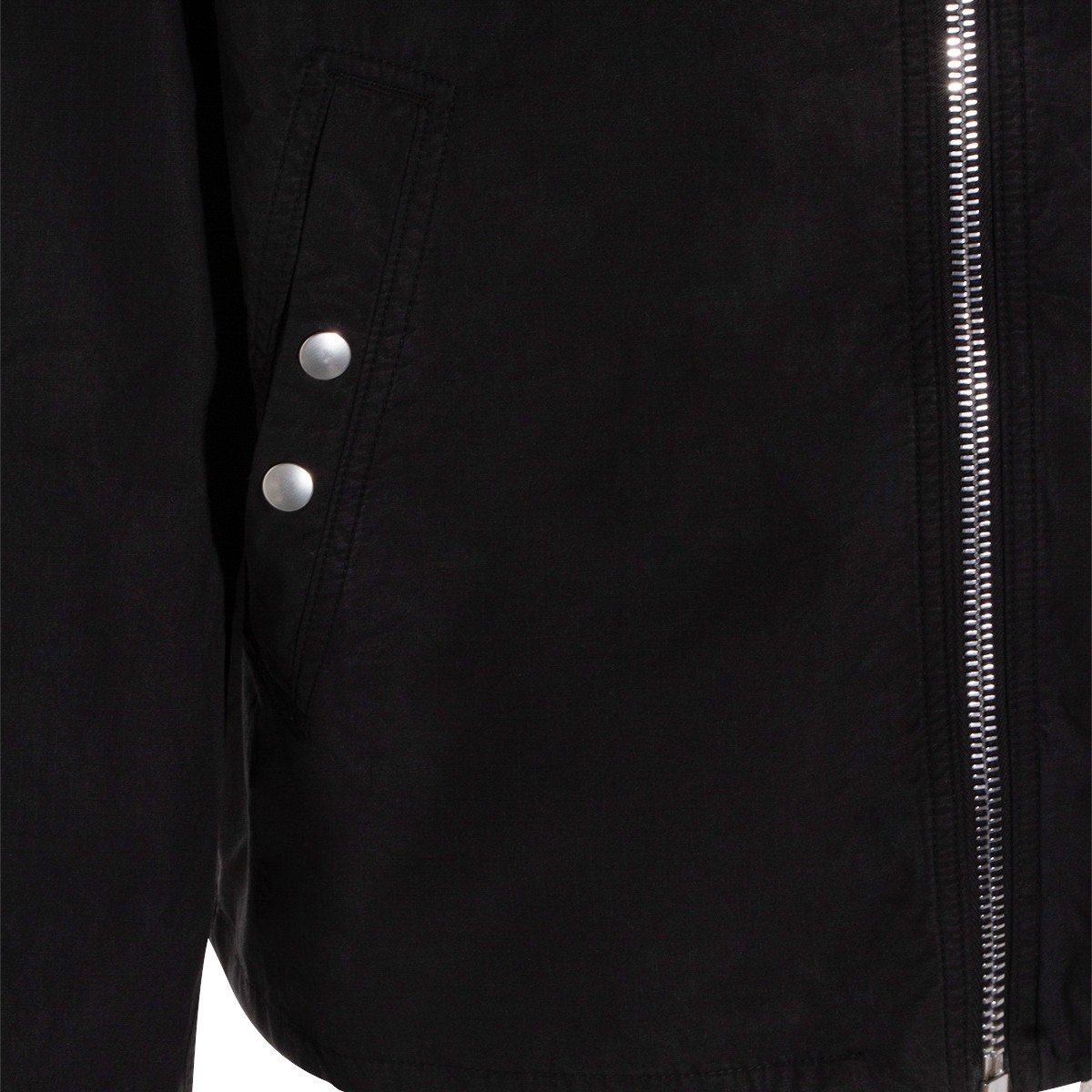 BLACK ZIPFRONT CASUAL JACKET