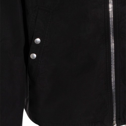 BLACK ZIPFRONT CASUAL JACKET