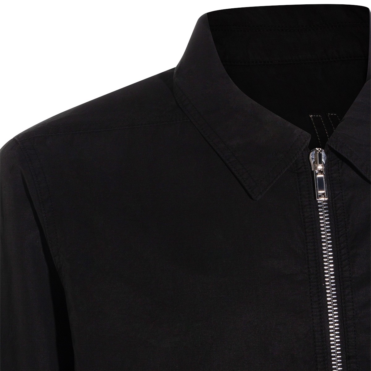 BLACK ZIPFRONT CASUAL JACKET