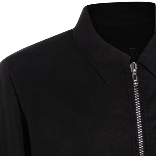 BLACK ZIPFRONT CASUAL JACKET