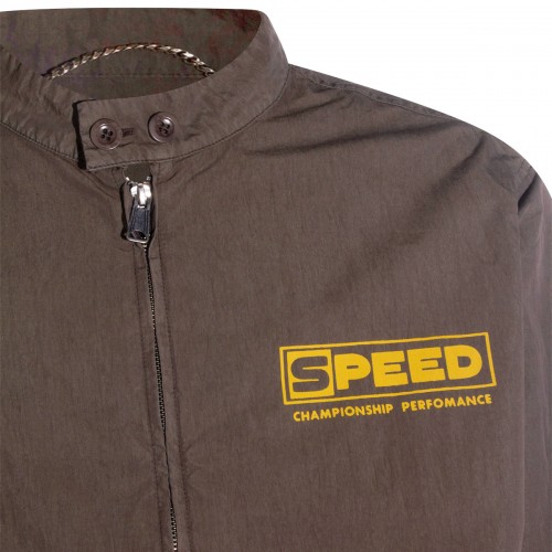 BROWN COTTON CASUAL JACKET