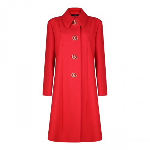 RED WOOL COAT