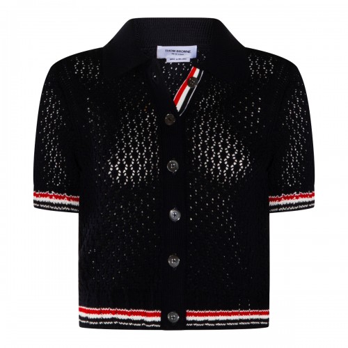 BLACK COTTON POLO SHIRT